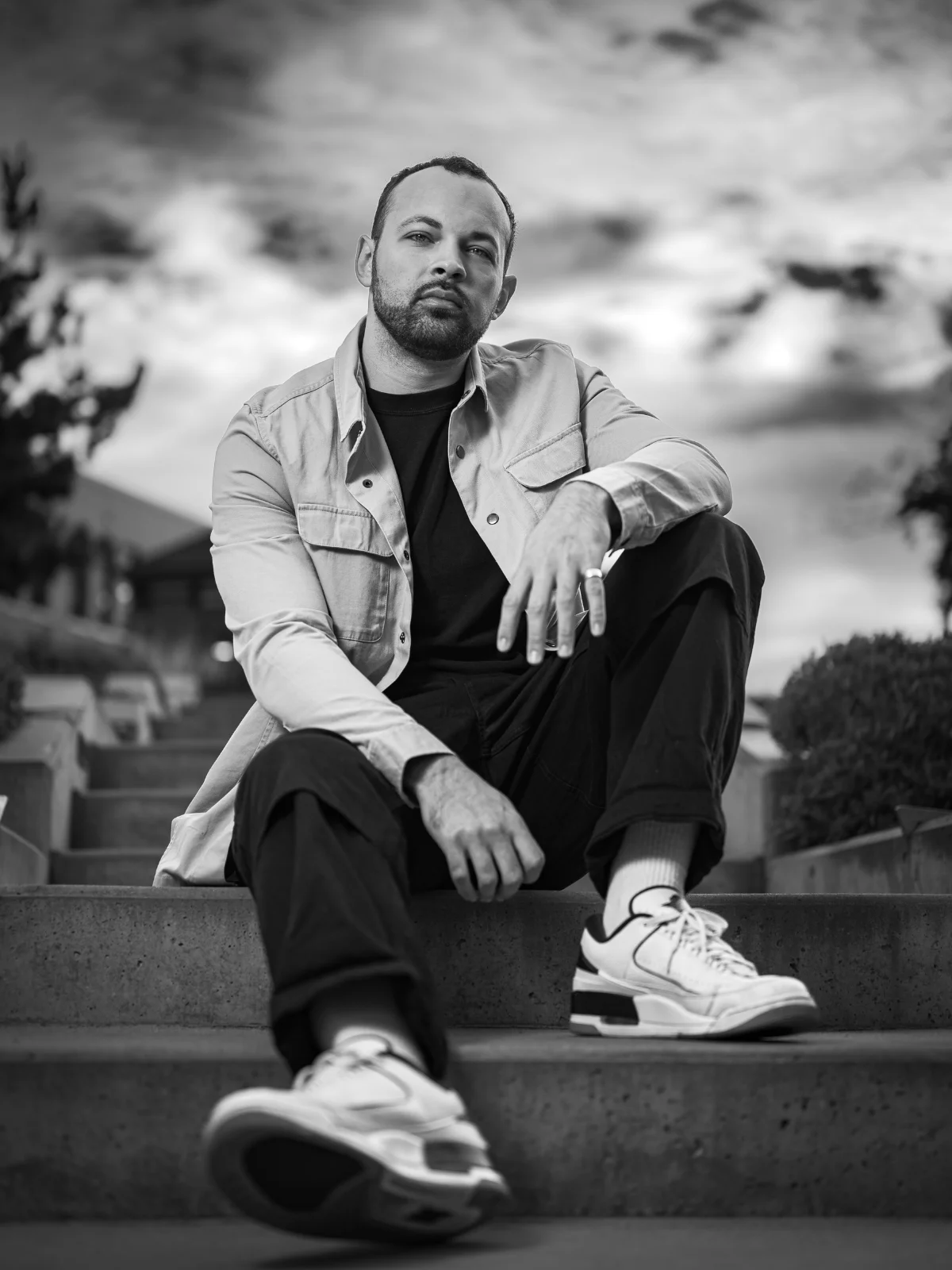 Chris Mullin Photography - B&W Portrait - Vertical Connor - Victoria, BC